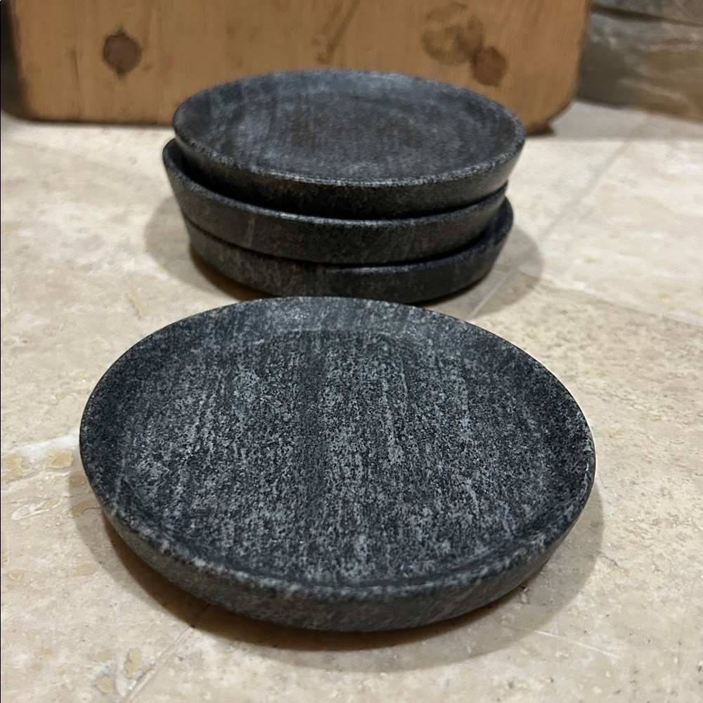 Set of 4 Natural Stone Coasters